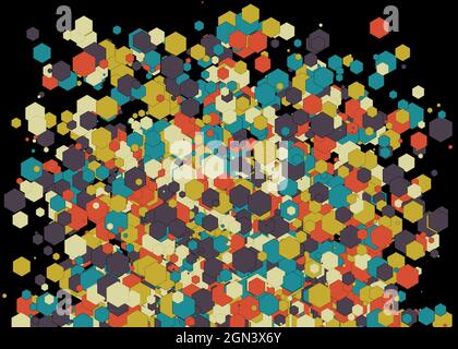 Colorful Universe Distribution Computational Generative Art background illustration Stock Vector