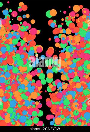 Colorful Universe Distribution Computational Generative Art background illustration Stock Vector