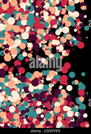 Colorful Universe Distribution Computational Generative Art background illustration Stock Vector
