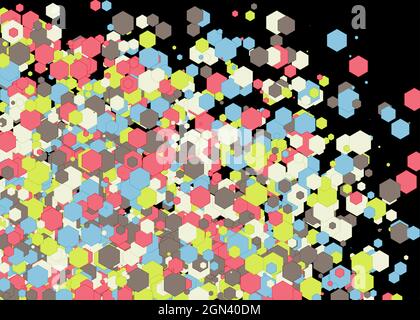 Colorful Universe Distribution Computational Generative Art background illustration Stock Vector