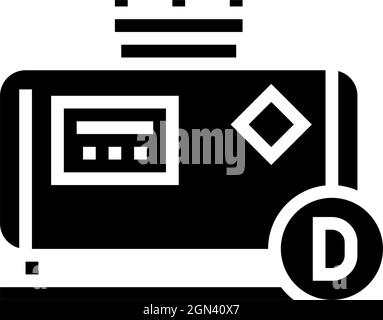 diesel gas station glyph icon vector illustration Stock Vector