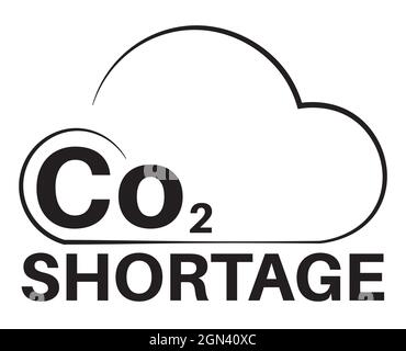 CO2 Gas Shortage vector illustration on a white background Stock Vector