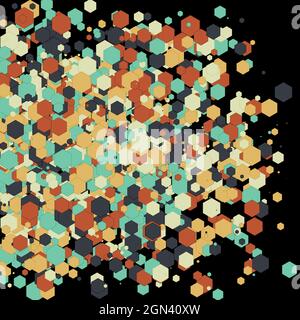 Colorful Universe Distribution Computational Generative Art background illustration Stock Vector