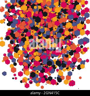 Colorful Universe Distribution Computational Generative Art background illustration Stock Vector