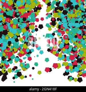 Colorful Universe Distribution Computational Generative Art background illustration Stock Vector