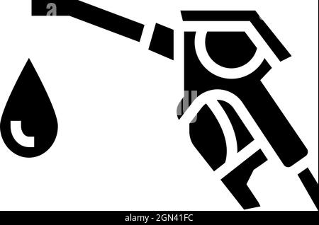 hydrogen gas station glyph icon vector illustration Stock Vector