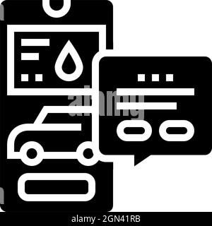 store gas station glyph icon vector illustration Stock Vector