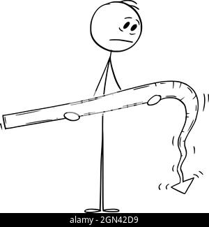 Cartoon man holding arrow falling down Stock Vector Image & Art - Alamy