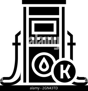 kerosene gas station glyph icon vector illustration Stock Vector