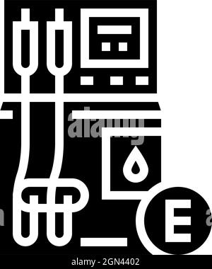 ethanol gas station glyph icon vector illustration Stock Vector