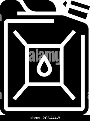 bio-diesel gas station glyph icon vector illustration Stock Vector