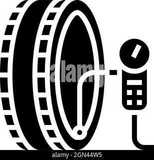 gas station building glyph icon vector illustration Stock Vector