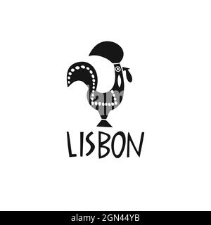 Barcelos portuguese rooster. Symbol of Portugal. Vector flat ...
