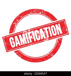 GAMIFICATION text on red grungy vintage rectangle stamp Stock Photo - Alamy