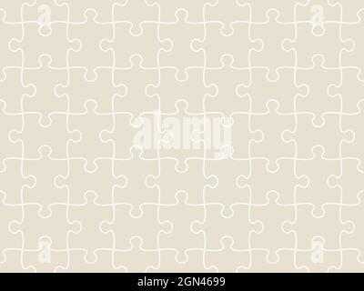 Seamless pattern of completed puzzle pieces grid Stock Vector