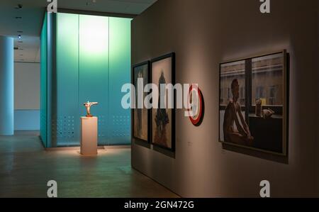 A picture of the Gallery of Polish Art after the year 1945, a permanent exhibition of the SIlesian Museum. Stock Photo