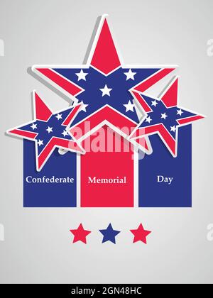 Confederate Memorial Day Stock Vector