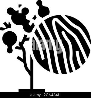 eucalyptus wood glyph icon vector illustration Stock Vector