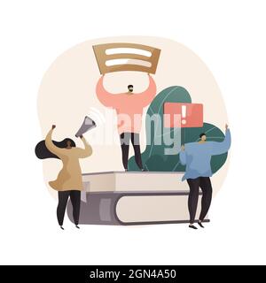Student activism abstract concept vector illustration. Stock Vector