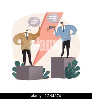 Communication gap abstract concept vector illustration. Stock Vector