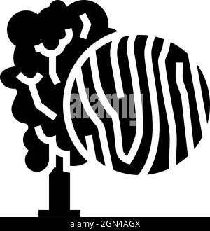 birch wood glyph icon vector illustration Stock Vector