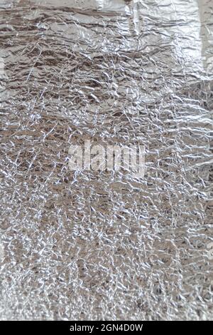 shiny silver  foil textured background Stock Photo