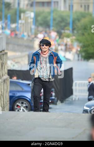 Johnny Depp attended 'Donostia Award' Photocall during 69th San Sebastian International Film Festival at Kursaal Palace on September 22, 2021 in Donostia / San Sebastian, Spain Stock Photo