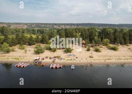 campsite by the river Stock Photo - Alamy