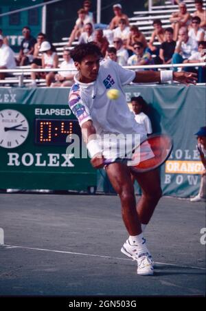 Moroccan tennis player Karim Alami, 1991 Stock Photo