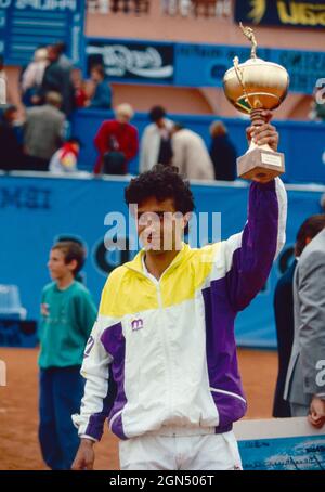 Spanish tennis player Juan Aguilera, 1980s Stock Photo