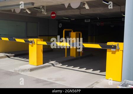 Residential underground parking garage entrance Stock Photo - Alamy