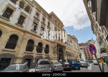 Bucharest, Romania - August 12, 2021: The Marmorosch Bucharest, Autograph Collection Hotels from Marriott, inaugurated in recently restored Blank Marm Stock Photo