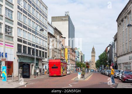 19th century Albert Memorial Clock from High Street, City of Belfast, Northern Ireland, United Kingdom Stock Photo