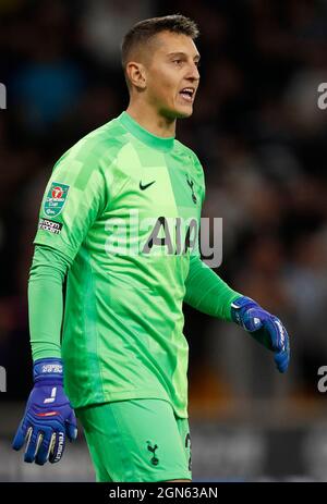 Wolverhampton, England, 22nd September 2021.  Pierluigi Gollini of Tottenham during the Carabao Cup match at Molineux, Wolverhampton. Picture credit should read: Darren Staples / Sportimage Credit: Sportimage/Alamy Live News Stock Photo