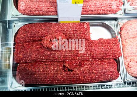 Cooking ingredients, raw minced meat Stock Photo