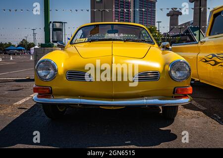 Reno, NV - August 3, 2021: 1970 Volkswagen Karman Ghia coupe at a local car show. Stock Photo