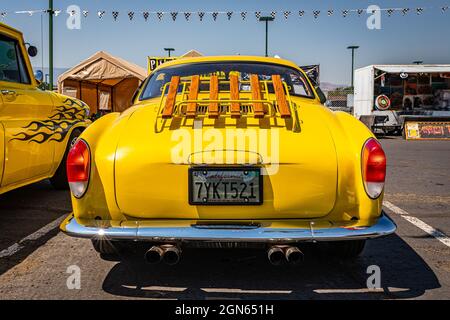 Reno, NV - August 3, 2021: 1970 Volkswagen Karman Ghia coupe at a local car show. Stock Photo