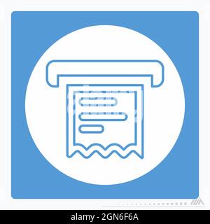 Icon Receipt - White Moon Style - Simple illustration, Editable stroke, Design template vector, Good for prints, posters, advertisements, announcement Stock Vector