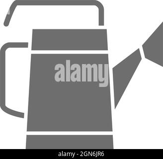 Watering can grey icon. Isolated on white background Stock Vector