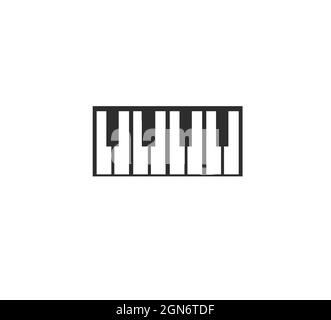 MIDI piano keyboard icon vector illustration eps 10 MIDI piano keyboard icon vector illustration eps 10 Stock Vector