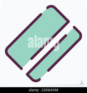 Icon Card - Line Cut Style - Simple illustration, Editable stroke, Design template vector, Good for prints, posters, advertisements, announcements, in Stock Vector