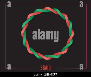 Frame design object in red and green. Vector illustration. EPS10. Stock Vector