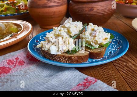 Becarska satrica -  Croatian salad originating from the region of Slavonija and Baranja Stock Photo