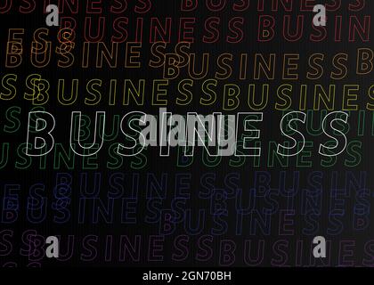 Business, Vector logo. Quotes and phrases for cards, banners, posters. Festive design. Colorful concept, lettering. Stock Vector