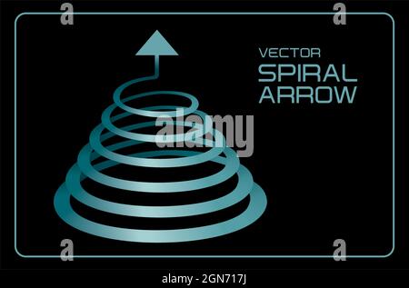 Cool spiral arrow. Vector illustration. EPS10. Stock Vector