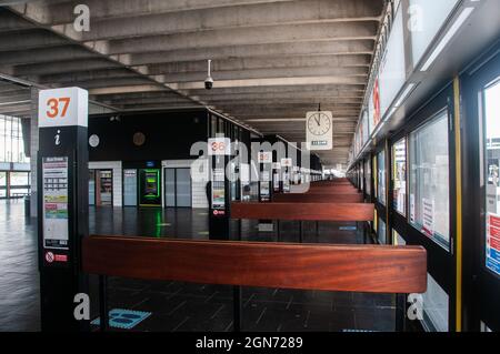 Around the UK - Preston Bus Station Interior Stock Photo