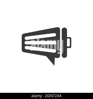 Trash talk logo vector illustration, message backup icon Stock Vector
