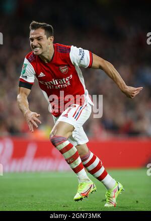 London, England, 22nd September 2021. Cedric Soares of Arsenal during the Carabao Cup match at the Emirates Stadium, London. Picture credit should read: David Klein / Sportimage Credit: Sportimage/Alamy Live News Stock Photo