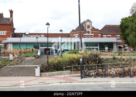 The Basingstoke British Rail Train Station in Basingstoke, Hampshire, UK Stock Photo