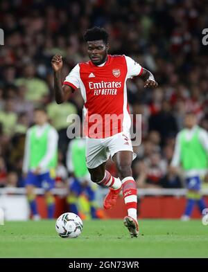 London, England, 22nd September 2021. Thomas Partey of Arsenal during the Carabao Cup match at the Emirates Stadium, London. Picture credit should read: David Klein / Sportimage Credit: Sportimage/Alamy Live News Stock Photo